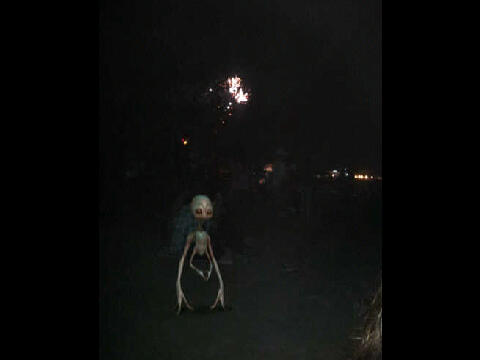 Foto ini dikirim oleh teman. Suasana malam hari