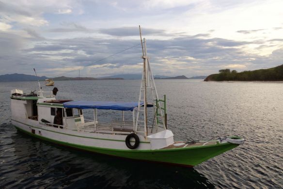 Perahu motor antar jemput LBJ